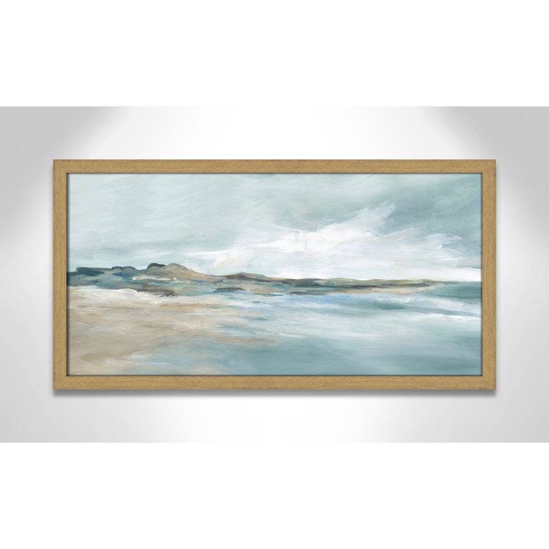 Imprimé Sandpoint par Carol Robinson, H 13 po x l 25 po x P 0,75 po, Reproduction encadrée sans passe-partout, Naturel