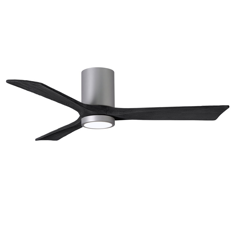Irene LED Ceiling Fan, Brushed Nickel, Matte Black, 52"
