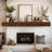 Fireplace Mantel Handmade Rustic Wood Mantel for Over Fireplace Wall Mounted Floating Mantle Shelves for Living Room Decor-616279376-616279388