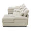Canapé en forme de U de 130 po avec console, porte-gobelets, mobilier de salle à manger principal rembourré à 6 places, ensemble de canapé-lit avec méridienne-2042564634