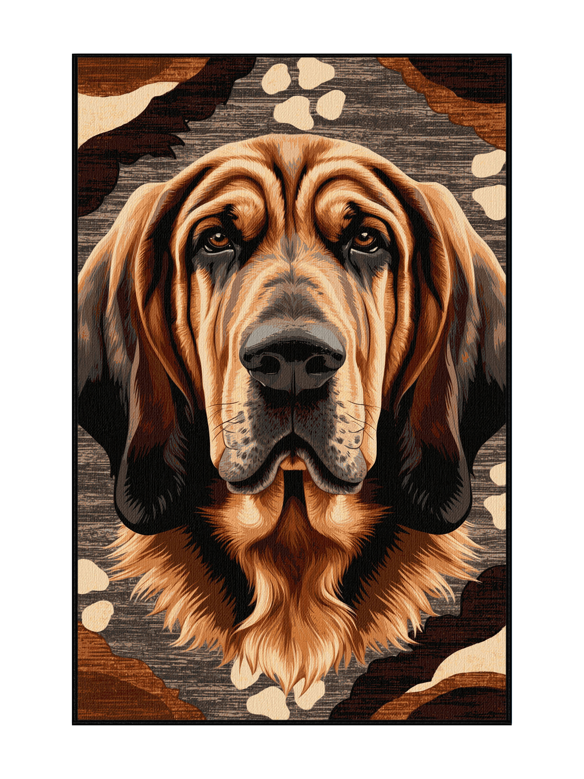 One Allium Way® Washable Bloodhound Dogs Area Rug | Wayfair