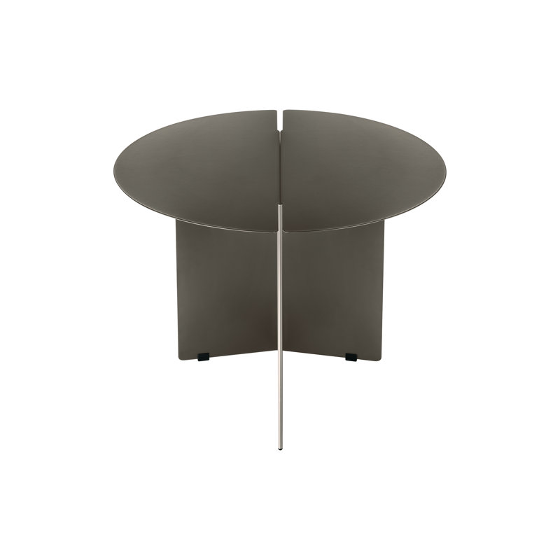 Oru End Table, Burnt Metal Metallic, 15.8" H x 19.7" W x 19.7" D
