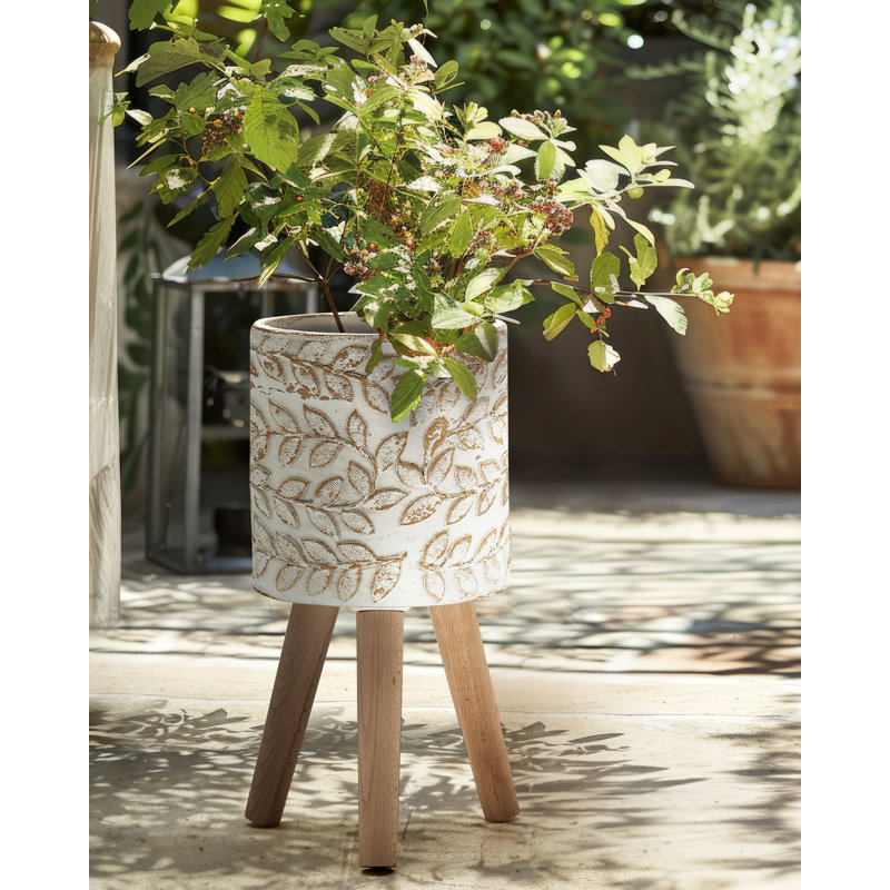 ALIARTOS Handmade Ceramic Elevated Planter