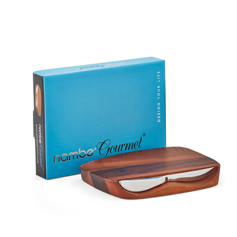 Nambe Blend Bar Board W/ Knife