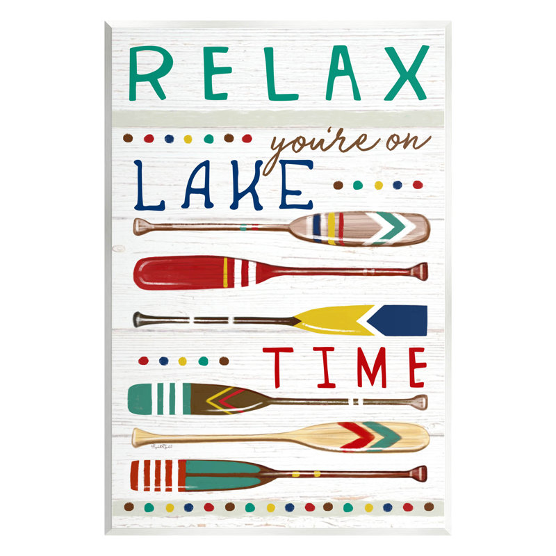 «Relax Lake Time Rustic Oars» par Elizabeth Tyndall, H 15 po x l 10 po x P 0,5 po