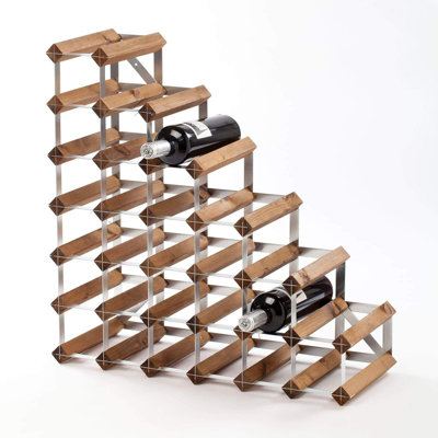 Earby 27 Bottle Solid Wood Floor Wine Bottle Rack