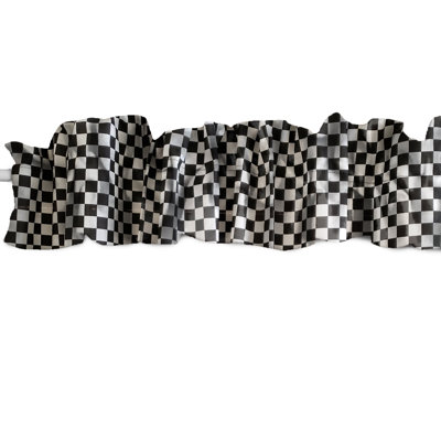Cantonnière à carreaux à imprimé damier