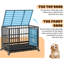 Cage pliante pour chien robuste de 37 pouces avec plateau amovible Assemblage facile pour les petits et les grands chiens