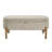 Mid-Century Style Taupe Bench With Corduroy And Plywood Construction Storage Compartment-2097873642