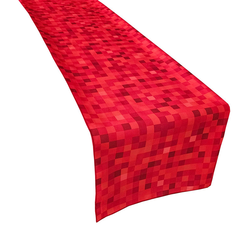 Chemin de table Popeline, 12 po x 108 po, Rouge