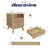 Fluted Set Of 2 Fluted 2 Drawer Nightstand, Bedside Table With Storage Drawers, Night Stand For Bedroom, End Table Or Side Table For Living Room, 15.7" D X 18.9" W X 24" H, Oak