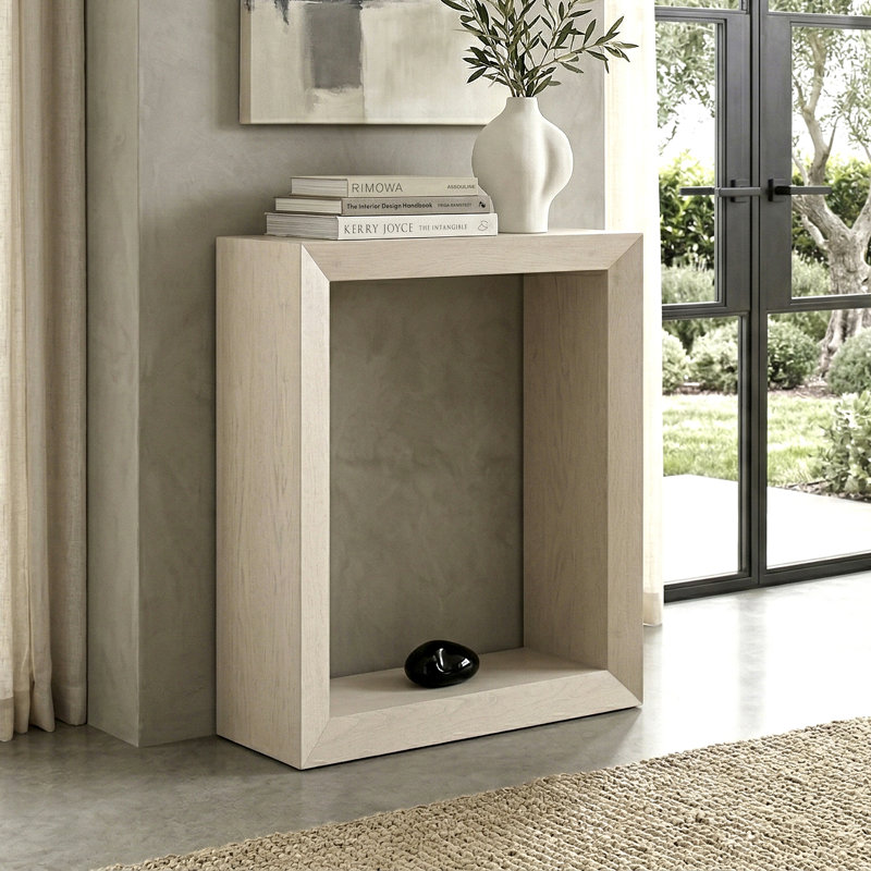 Calaysia Console Table, 76.2cm H x 55.9cm W x 25.4cm D, Alder White
