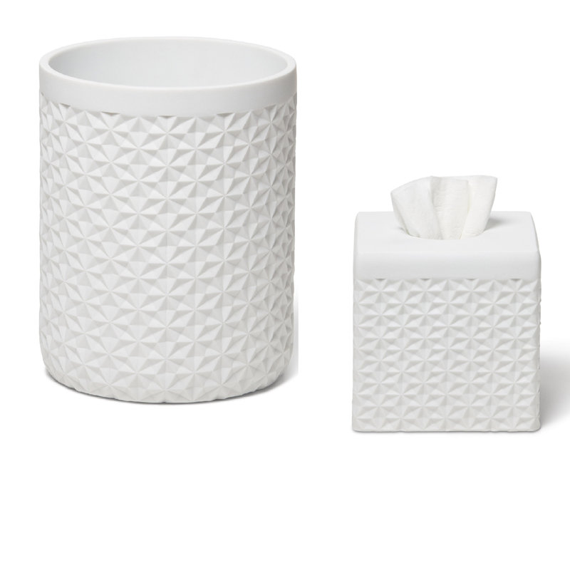 Ensemble de 2 pièces matelassées (corbeille à papier, housse en tissu)