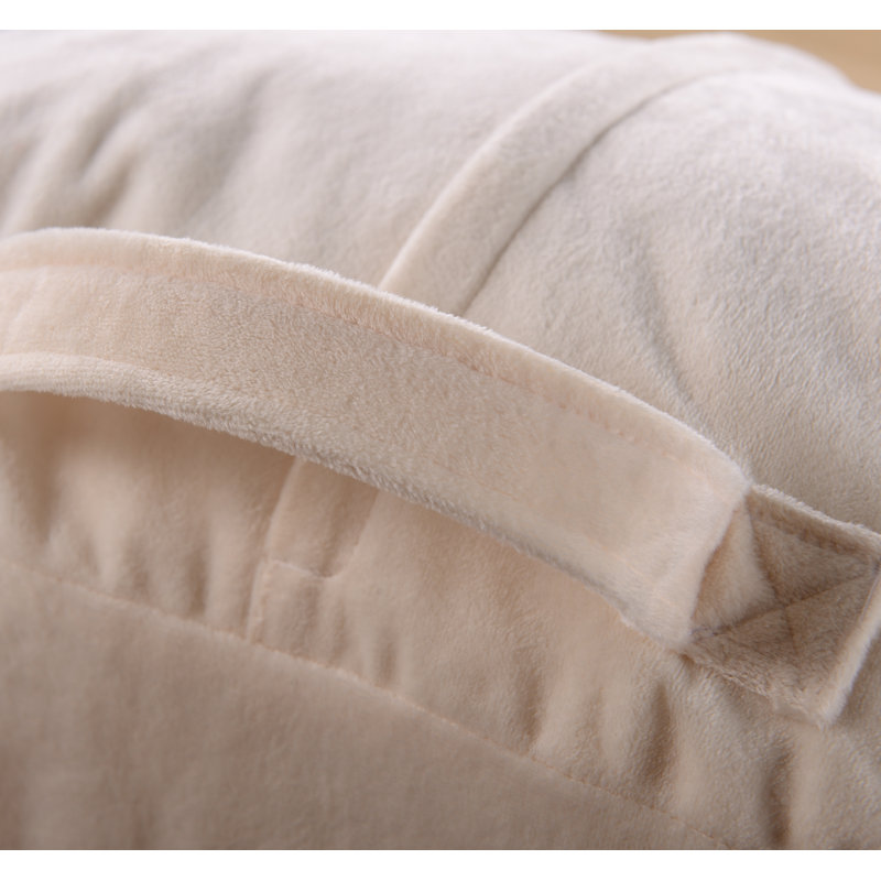 Ivory Microfiber TV and Reading Pillowcase with Bolster
