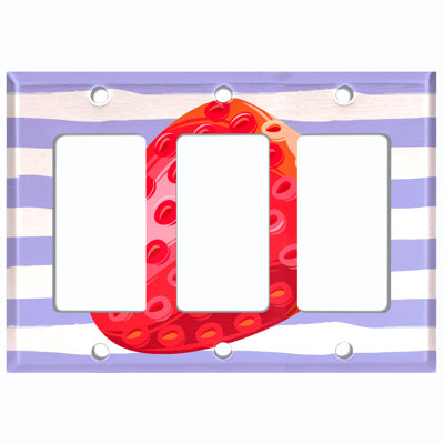 Patterned 3 - Gang Toggle Light Switch Standard Wall Plate