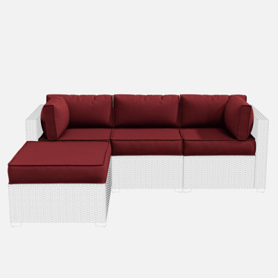Ensemble de 9 coussins de remplacement pour siège / dossier (ensemble de 3 sièges, 5 dossiers, 1 repose-pieds)