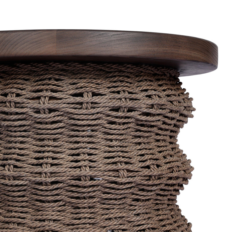 Brailey End Table-Smoked Natural Sungkai, Dark Brown Sungkai