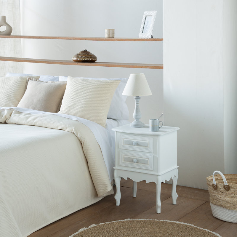 Bennet 42cm W Manufactured Wood Bedside Table