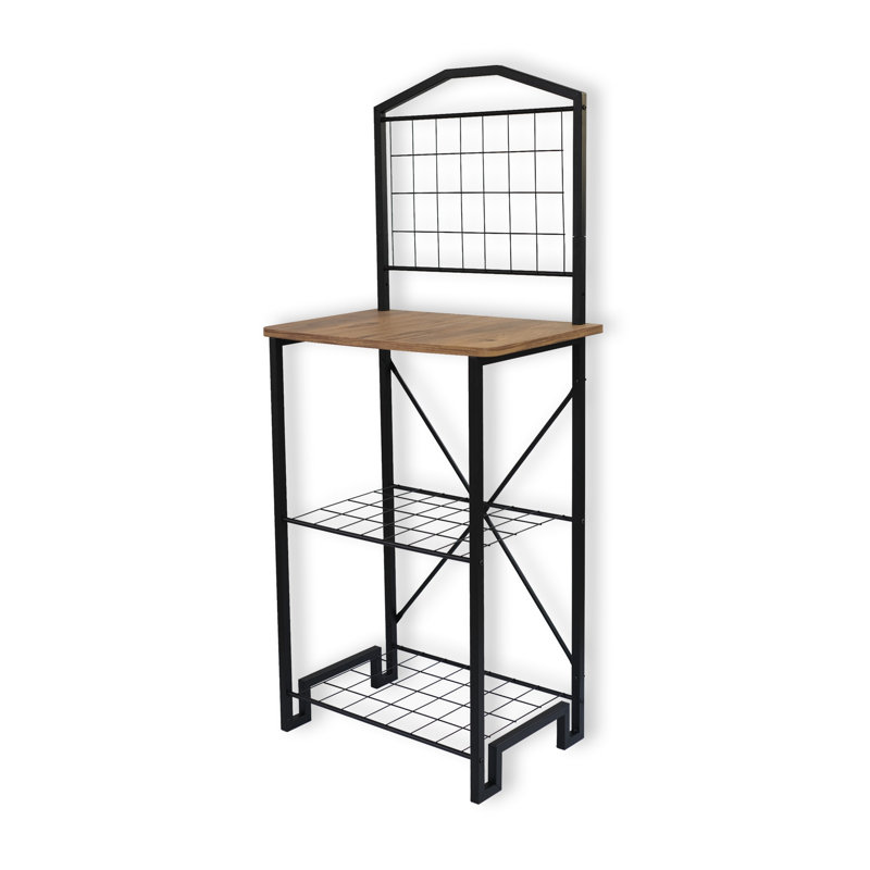 Modern Kitchen Table with 100% Metal Frame, Atlantic Pine & Black Color, 15.7 x 21.3 x 57.5 inches | 100% Melamine Coated Particle Board, 0.3-inch Thickness | Stylish Industrial Design for Unique Dining Experience