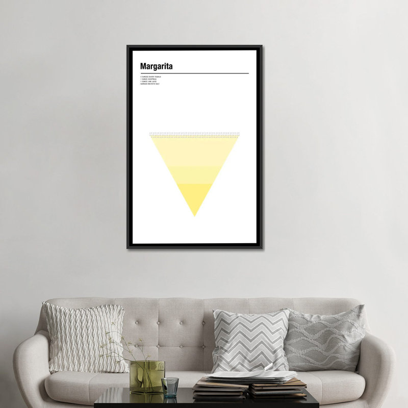 « margarita », impression sur toile, H 26 po x l 18 po x P 1,5 po, Toile avec cadre noir, Pas de tapis