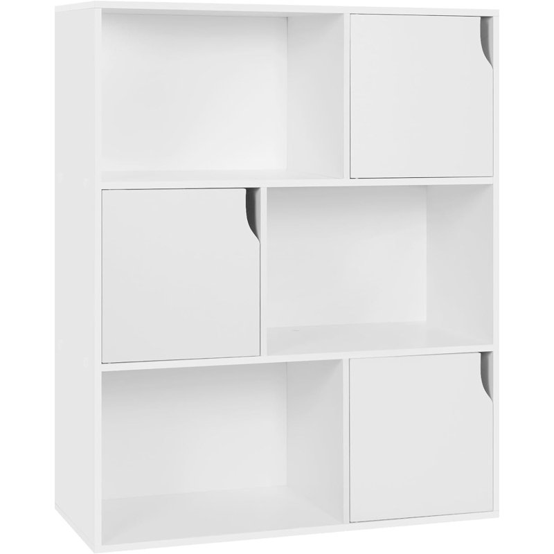 Midence 95 cm H x 80 cm W Cube Bookcase, White