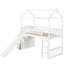 Lit mezzanine simple avec glissade et espace de rangement - Créez une chambre à coucher amusante, spacieuse et confortable