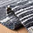 Seren Hand Woven Cotton/Wool Chevron Rug in Black-1676457122