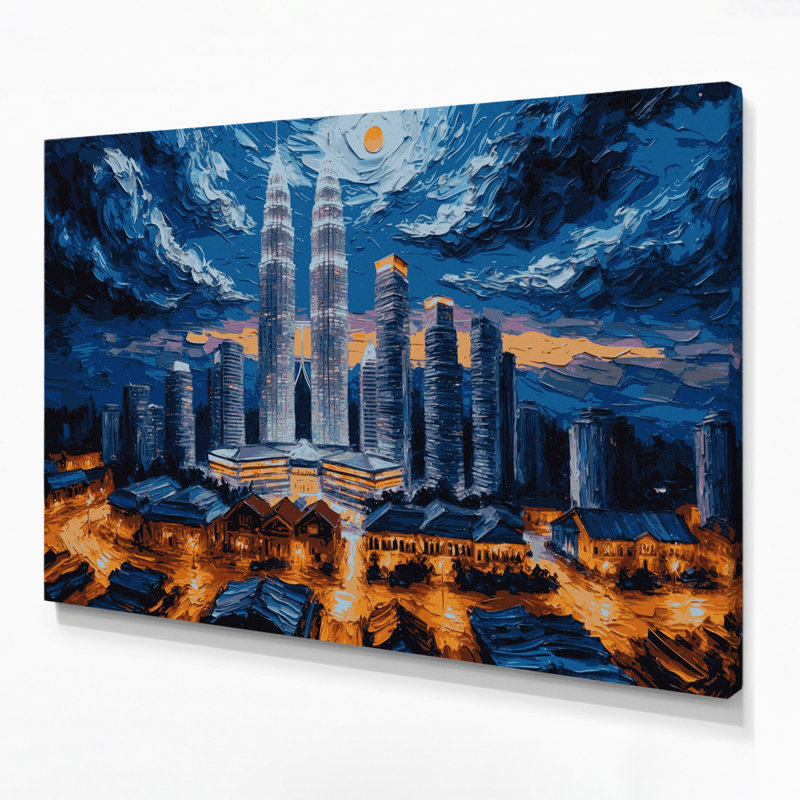 Art mural sur toile, villes de Kuala Lumpur, Malaisie, H 20 po x l 30 po
