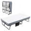 Lit pliant avec matelas, lit pliable sport avec housse de rangement, lit Srollaway pour adultes avec matelas en mousse à mémoire de forme et structure en métal, lit d'invité de taille Scot sur roulettes, 75 x 38 po