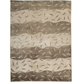 Himalayan Wool Abstract Area Rug in Camel/Beige