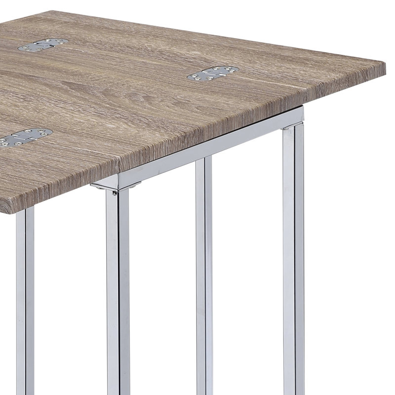 Chêne patiné et table d'appoint - plateau réglable pour diverses utilisations élégantes et décoratives, aspect rustique