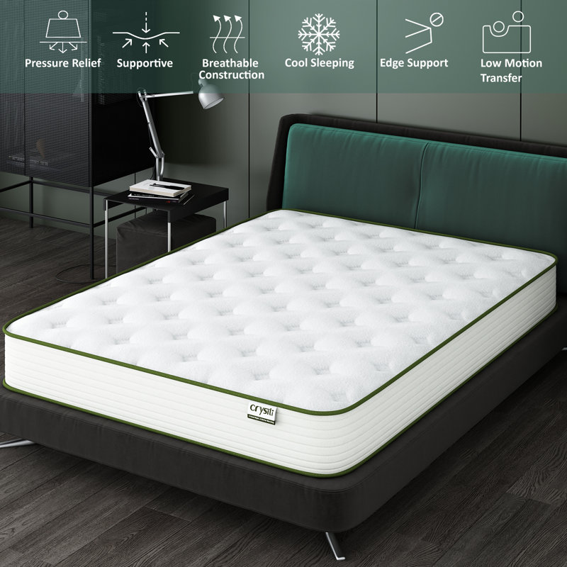 Queen Pillowtop Medium Plush Hybrid Mattress with Innerspring