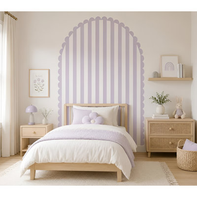 Adhésif décoratif 30 po de large arche festonnée lavande, 45 po de hauteur