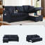 Canapé-lit modulaire convertible de 81,5 po de largeur avec méridienne de rangement réversible, port de charge et poche latérale