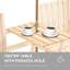 Causeuse de jardin en bois naturel