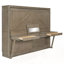 Grand lit escamotable mural avec rangement, armoire-lit pliable avec coiffeuse, miroir central et 2 tiroirs latéraux-120851865