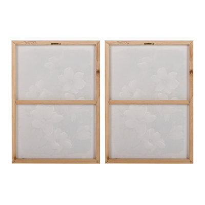 Flowers 40% Hand Painted Set 2 Canvas 50X3X70 Cm - 2 Piece Wrapped Canvas Print Set
