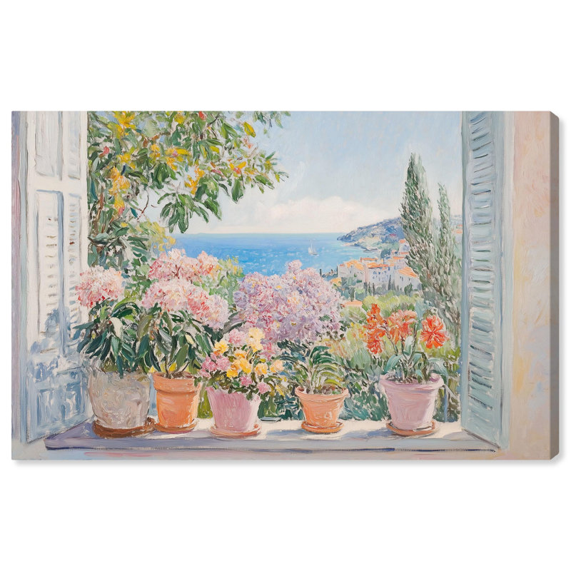 Fleurs méditerranéennes par Art Remedy, H 20 po x l 30 po, Toile tendue, Toile tendue