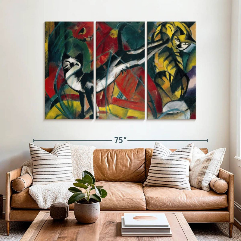 Three Cats 1913, 42" H x 65" W