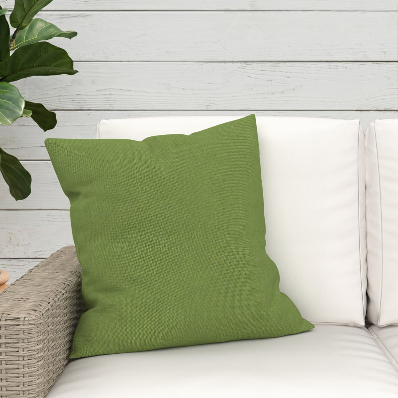 Gabi Sunbrella® Indoor/Outdoor Throw Pillow, Square 20", Spectrum Cilantro Sunbrella® Plainweave