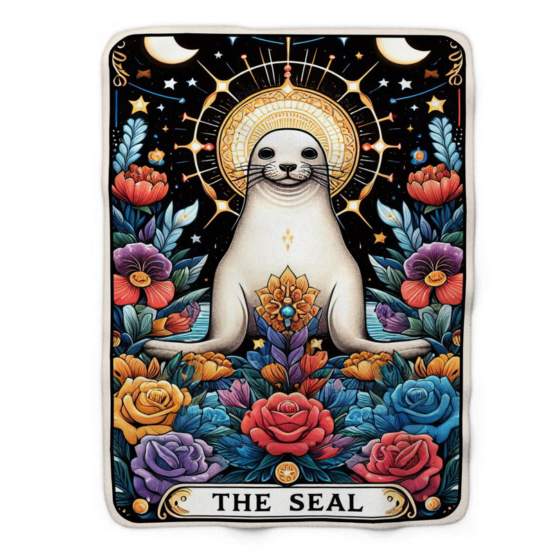 Jeté en sherpa 1 pièce The Seal, L 50 po x L 60 po