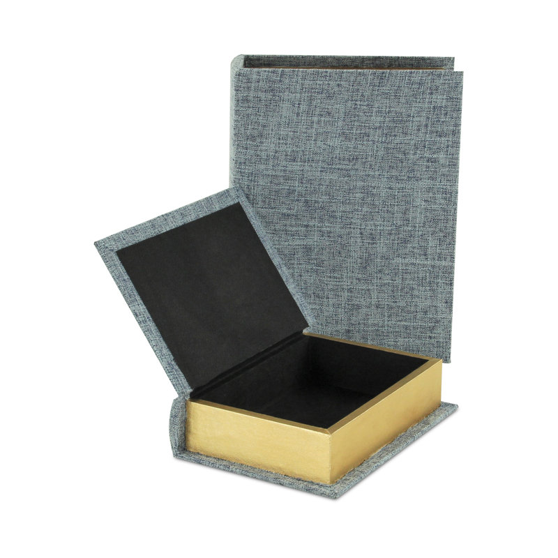 Ensemble de 2 boîtes à livres Aiyanna, Bleu clair
