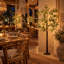 Lampe sur pied à branches artificielles à DEL 35 pouces avec tronc brun pour une ambiance de salon confortable