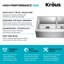 Évier de cuisine en acier inoxydable KRAUS Standart Pro-98629470-98629473
