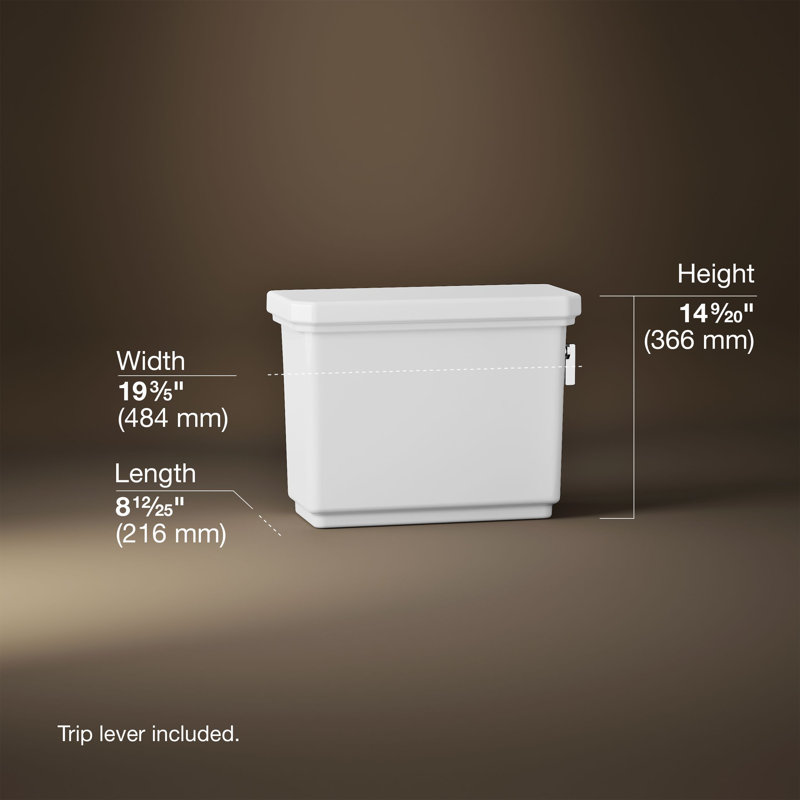 Réservoir de toilette Claude par Studio McGee, 1,6 Gpf, Blanc, Oui