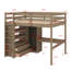 Wooden Full-Size Loft Bed With Integrated Wardrobe, Desk, Storage Shelves & Drawers-1730141893