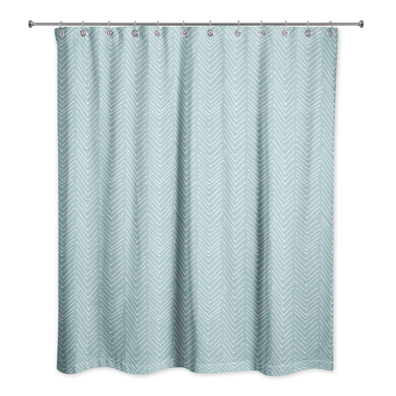 Rideau de douche simple Brierley, Bleu