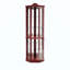 Armoire vitrée d'angle vitrée lumineuse avec tablettes réglables Armoire à vin sculptée parfaite pour la maison ou le bureau-1330658993