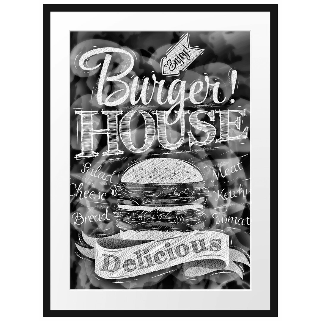 Burger House Gerahmtes Poster