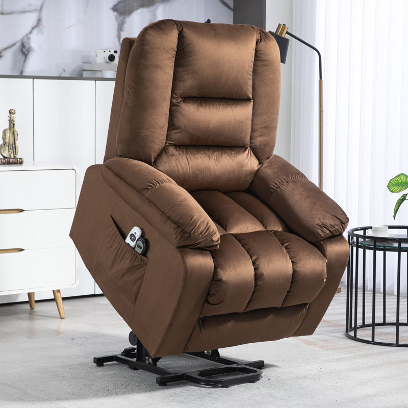 Beane 85cm Wide Lift Assist Standard Recliner with Massager, Brown 